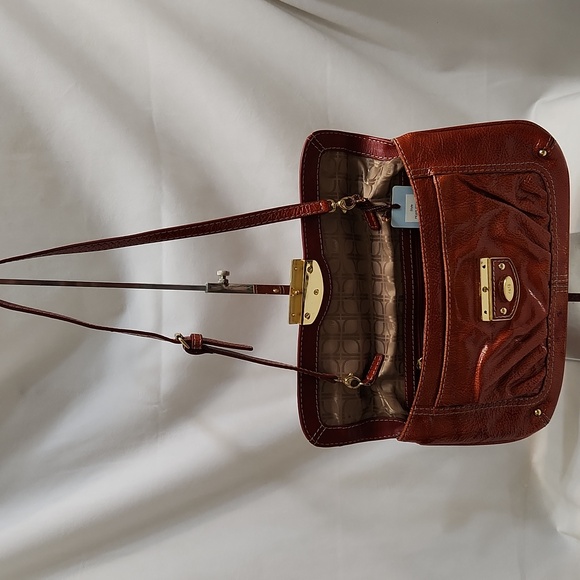 (SOLD) Rafe Pearl Red Leather Shoulder bag - Picture 6 of 13